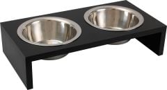 Flamingo Kobushi Dog Bowls in Wooden Frame