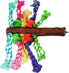 Flamingo Perch with Beads Bird Toy