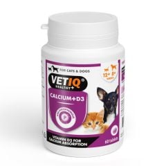 VETIQ Calcium +D3 Cat & Dog Supplement 60 Tablets
