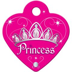 ID Tag Heart Small Dark Princess