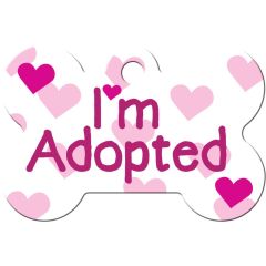 ID Tag Bone White Adopted