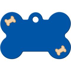 ID Tag Bone Painted Blue Adopted