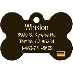 ID Tag Bone Painted German Flag