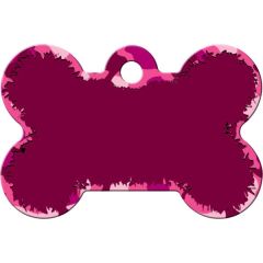 ID Tag - Bone Painted Pink Camouflage