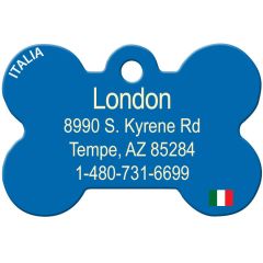 ID Tag Bone Painted Italian Flag
