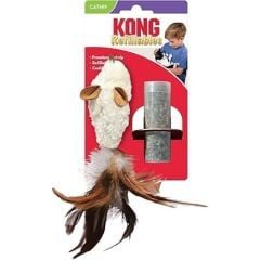 Kong Refillables Catnip Feather Mouse Cat Toy