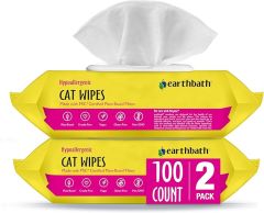 Earthbath Cat Grooming Wipes Hypoallergenic