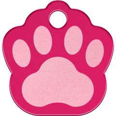ID Tag - Two-Tone Aluminum Paw