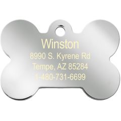 ID Tag Bone Large Epoxy Tuxedo