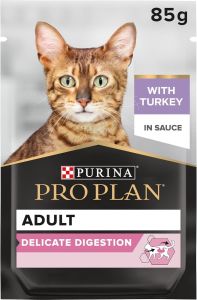 Purina Pro Plan Delicate Digestion Turkey in Gravy Wet Cat Food 85g Pouch