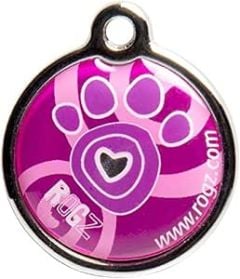 Rogz Pink Paw ID Tag