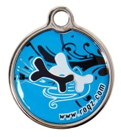 Rogz Turquoise Chrome ID Tag