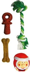 Flamingo Stocking Toy Mix Christmas Dog Snacks