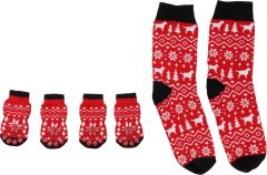 Flamingo Keysa Red Christmas Matching Socks