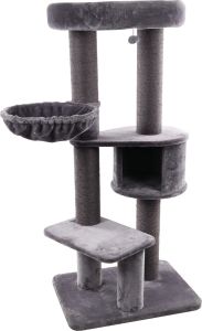 Flamingo Eiko Grey Cat Scratching Tree 100x73.5x164cm