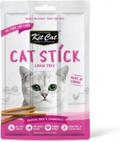 Kit Cat Cat Stick Grain Free Chicken Duck & Cranberry Cat Treats 15g