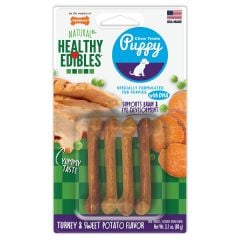 Nylabone Healthy Edibles Puppy Turkey & Sweet Potato Petite Dog Treats 4pcs
