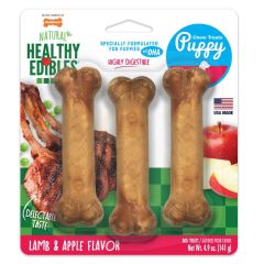 Nylabone Lamb & Apple Edible Puppy Treats 3pcs