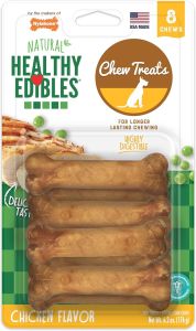 Nylabone Healthy Edibles Longer Lasting Chicken Petite Dog Treats 8pcs
