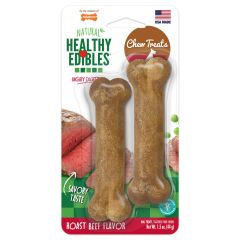 Nylabone Healthy Edibles Longer Lasting Roast Beef Dog Treats 2pcs