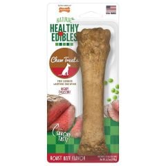 Nylabone Healthy Edibles Longer Lasting Roast Beef Souper Dog Treats 1pc