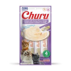 INABA Churu Chicken with Shrimp Flavor Recipe Cat Treats 4 x 14g