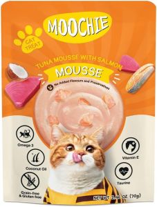 Moochie Tuna Mousse with Salmon Cat Treats 70g Pouch