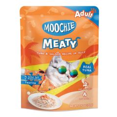 Moochie Meaty Tuna & Salmon Recipe in Jelly Adult Wet Cat Food 70g Pouch