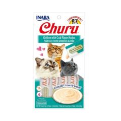 INABA Churu Chicken with Crab Flavor Recipe Cat Treats 4 x 14g