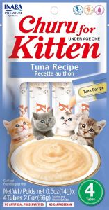 INABA Churu Kitten Tuna Recipe Cat Treats 4 x 14g
