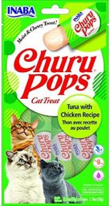 INABA Churu Pops Tuna with Chicken Recipe Cat Treats 4 x 15g