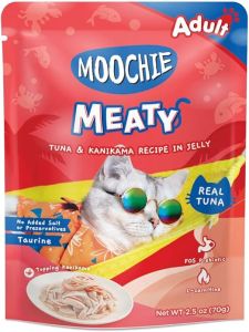 Moochie Meaty Tuna & Kanikama Recipe in Jelly Adult Wet Cat Food 70g Pouch