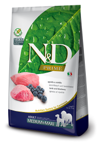 Farmina N&D Prime Lamb & Blueberry Medium & Maxi Adult Dry Dog Food