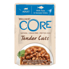 Wellness Core Tender Cuts with Tuna in Savoury Gravy Adult Cat Food 85g Pouch