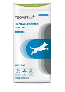 Trovet Plus Hypoallergenic Fresh Lamb Veterinary Diets Adult Dry Dog Food 3kg