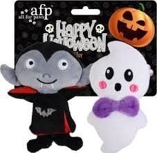 All For Paws Naughty Or Trick Vampire & Ghost Dog Toy 2 pack