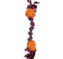Bobby Cotton Bone Rubber Scary Pumpkin Dog Toy 38cm