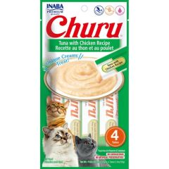 INABA Churu Tuna with Chicken Recipe Cat Treats 4 x 14g