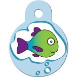 ID Tag Circle Small Fish Dream