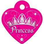ID Tag Heart Small Dark Princess