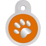 ID Tag Circle Small Epoxy Paw