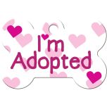 ID Tag Bone White Adopted