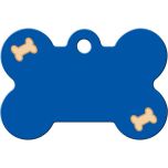 ID Tag Bone Painted Blue Adopted