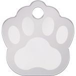 ID Tag - Two-Tone Chrome Plated Brass Paw