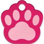 ID Tag - Two-Tone Aluminum Paw