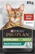 Purina Pro Plan Sterilised Maintenance Beef in Gravy Wet Cat Food 85g Pouch