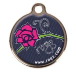 Rogz Denim Rose ID Tag