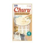 INABA Churu Chicken with Salmon Recipe Cat Treats 4 x 14g