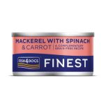 Fish4Dogs Finest Mackerel with Spinach & Carrot Wet Dog Food 85g