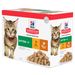 Hill's Science Plan Turkey, Chicken Kitten Wet Cat Food Pouches 12x85g Multipack